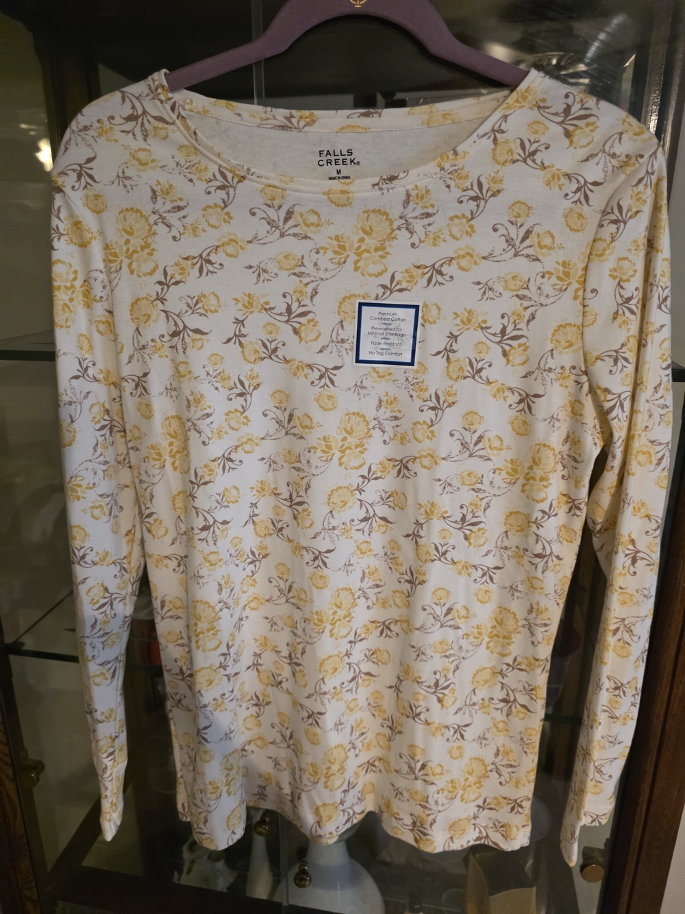 Falls Creek Yellow Floral Top